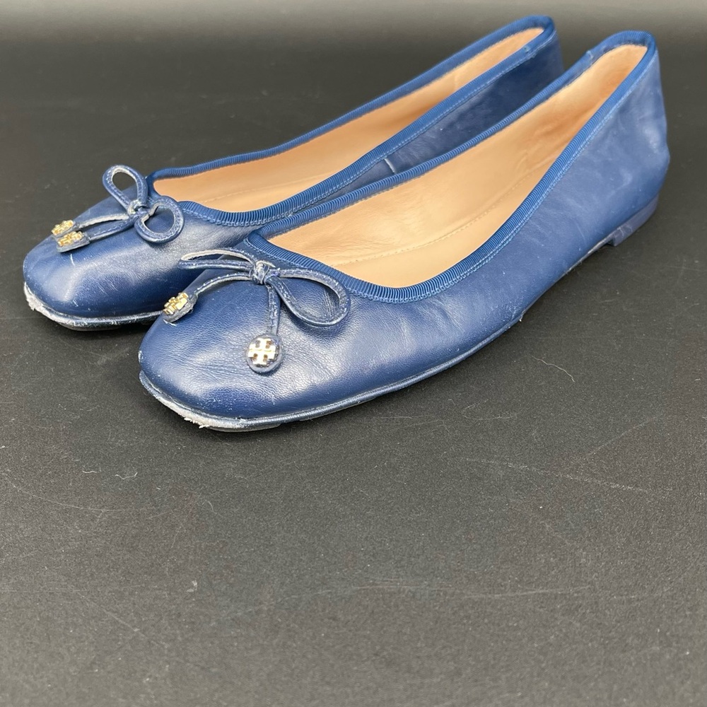 Tory Burch Navy Sea Laila Driver Ballet Flat Size 9